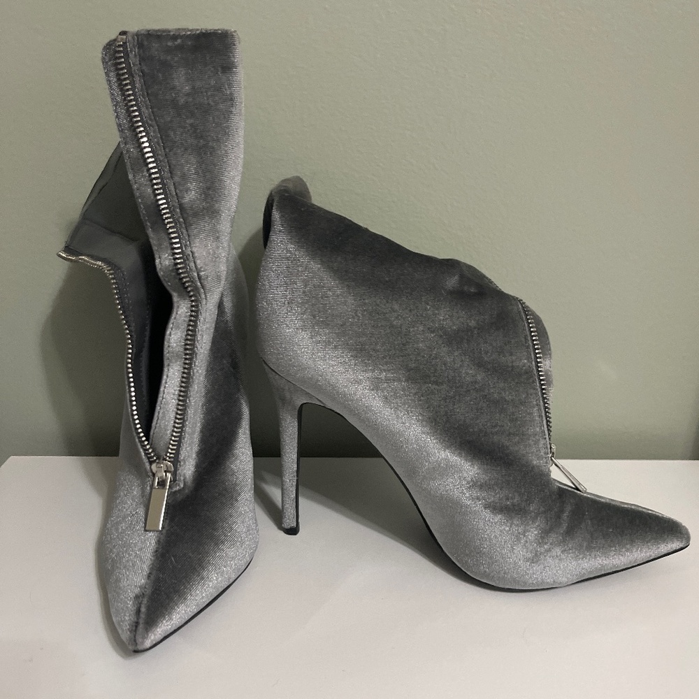 Silver booties